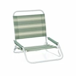 Hot Sale 🧨 Australia Only - Marquee Green Striped Compact Low Chair Stripe Green Bay / Green Tint 🎉