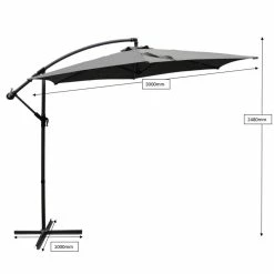 Best reviews of 🥰 Australia Sale - Marquee 3m Charcoal Cantilever Umbrella 👏 -Marquee Sales Store 103187e8b64849239d0426bc08f85ed1