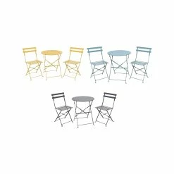 Best Sale 🧨 Australia Only - Marquee Grey 3 Piece Troca Steel Bistro Setting 🎁 -Marquee Sales Store 4fa2f1dd2bfc4423a520a1b91aa86012