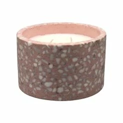 Best Sale 🔥 Australia Only - Marquee 130 X 130 X 80mm Terrazzo Pink Citronella Candle 🤩