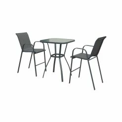 Best Pirce 🎁 Marquee 3 Piece Steel Sling Back Outdoor Setting - To Australia 🌟