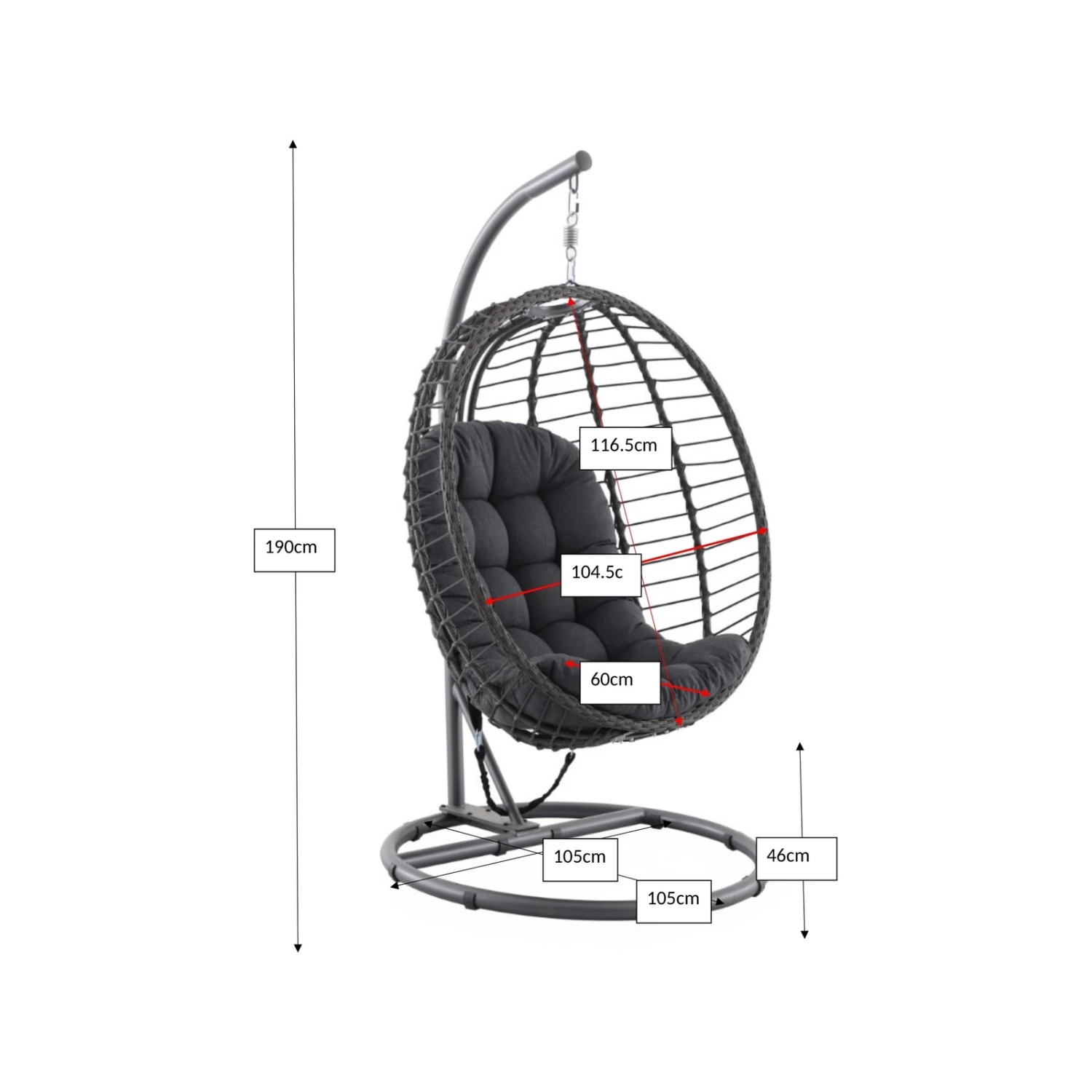 Cheap ๐ Australia Sale - Marquee Sorento Foldable Hanging Egg Chair ๐คฉ 5 Cheap ๐ Australia Sale - Marquee Sorento Foldable Hanging Egg Chair ๐คฉ - Image 5