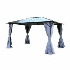 Promo โค๏ธ Marquee Havana 4 X 3m Semi Permanent Gazebo Charcoal - To Australia ๐