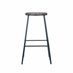 Coupon 👏 Marquee Industrial Acacia Bar Stool Black - To Australia 🛒