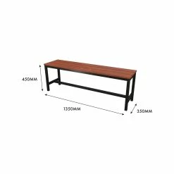 Best Sale 🤩 Australia Sale - Marquee 135cm Trentham Outdoor Bench Black And Natural ⌛ -Marquee Sales Store bd5d6c5985ec4eb4b9003f9fc73a2c3a