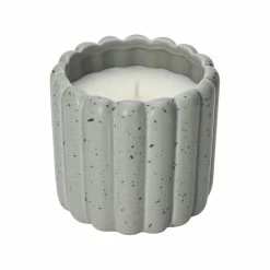 Brand new 🔔 Australia Sale - Marquee 118 X 118mm Pinstripe Grey Freckle Ceramic Citronella Candle 🎁