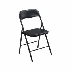 Best Sale ❤️ Australia Only - Marquee Padded Vinyl Black Folding Chair 👏